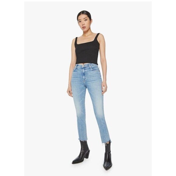 Mother The Looker Ankle Step Fray Size 25 Blue Jeans Exposed Secret Sister - Picture 1 of 15